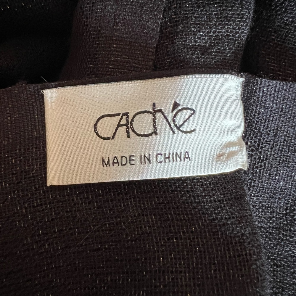 Cache Black Metallic Shimmer Scarf - image 6